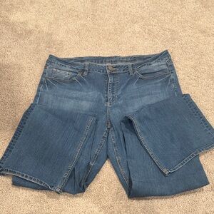 New York & Company Women's Curvy Boot Cut Jeans - Blue